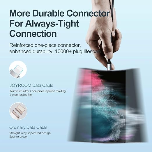 جوي رووم فاست تشارجر داتا كابل (يو إس بي -إيه -تو- لايتينج) (3 أمبير) (1.2 متر) joyroom Fast Charging Data Cable (USB-A TO Lightning) (3A) (1.2M) S-A10 