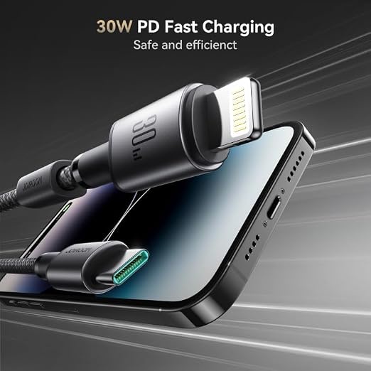    جوي رووم فاست تشارجر داتا كابل  (تايب سي - تو - لايتينج  )( 30 وات)( 1.2متر ) joyroom Fast Charging Data Cable (Type-C TO LIGHTNING)( 30W) ( 1.2M )  S-A50
