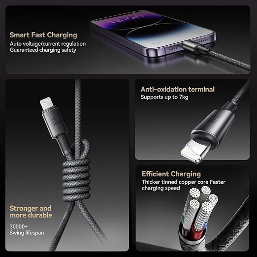    جوي رووم فاست تشارجر داتا كابل  (تايب سي - تو - لايتينج  )( 30 وات)( 1.2متر ) joyroom Fast Charging Data Cable (Type-C TO LIGHTNING)( 30W) ( 1.2M )  S-A50