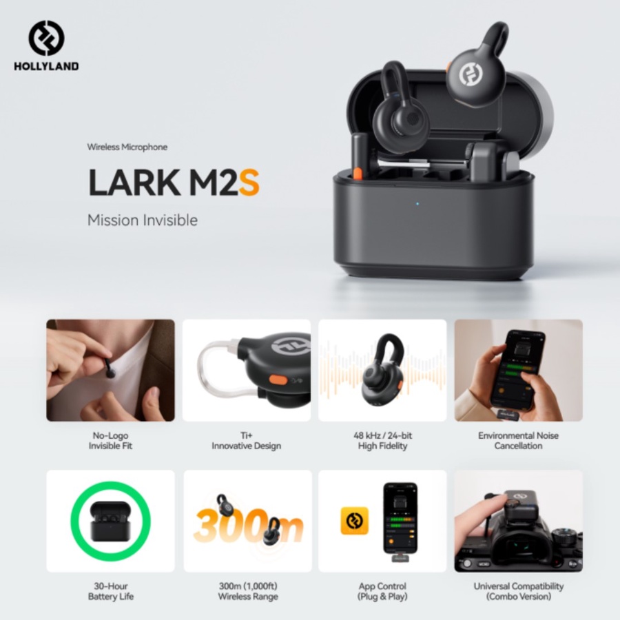 هوليلاند لارك إم تو إس مايكروفون لاسلكي- HOLLYLAND WIRELESS MICROPHONE LARK M2S