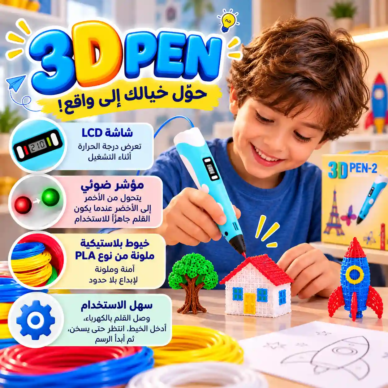 قلم الرسم ثلاثي الأبعاد 3D Pen