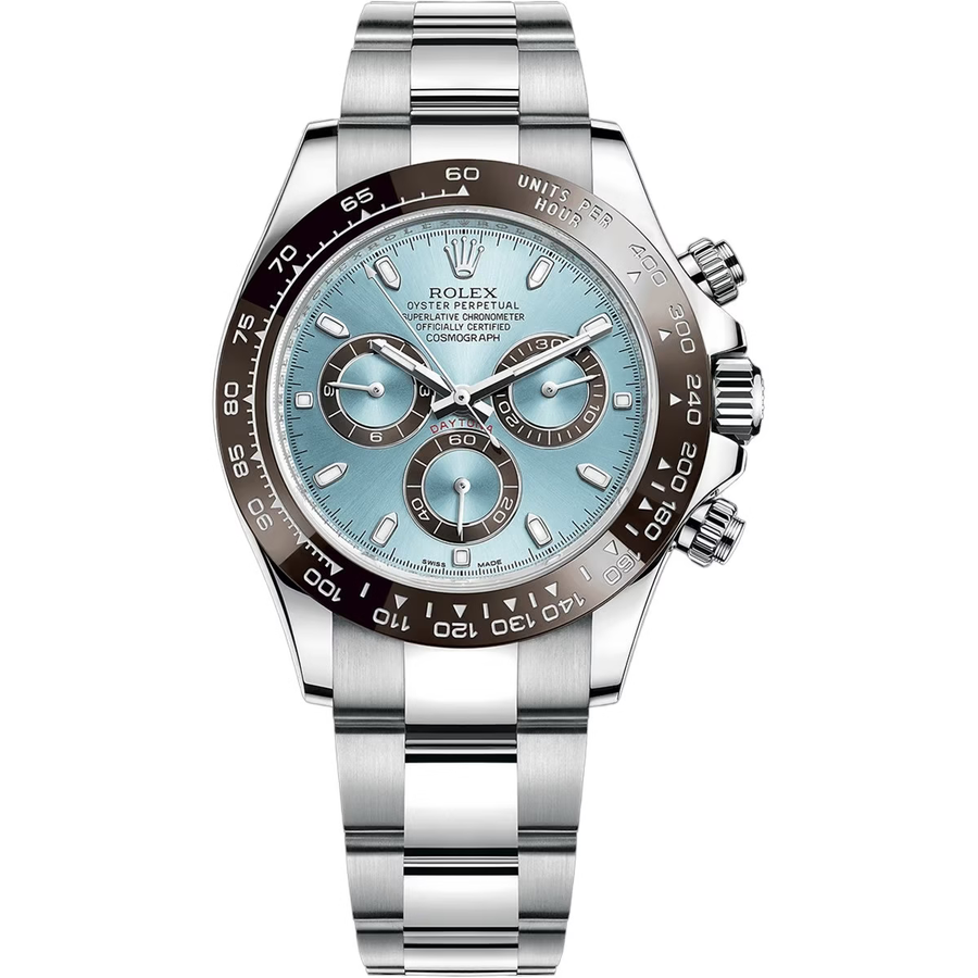 ساعة Rolex Daytona Super Clone Replica أزرق بسوار فضي