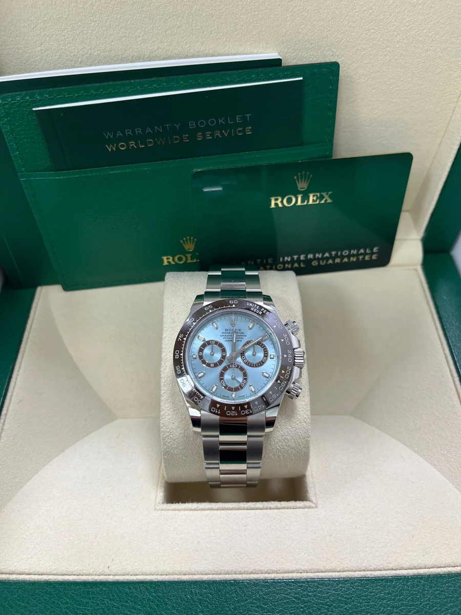 ساعة Rolex Daytona Super Clone Replica أزرق بسوار فضي