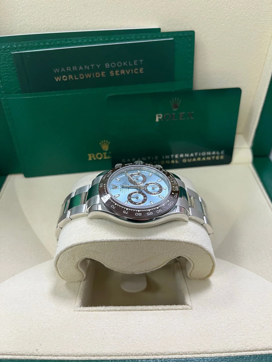 ساعة Rolex Daytona Super Clone Replica أزرق بسوار فضي