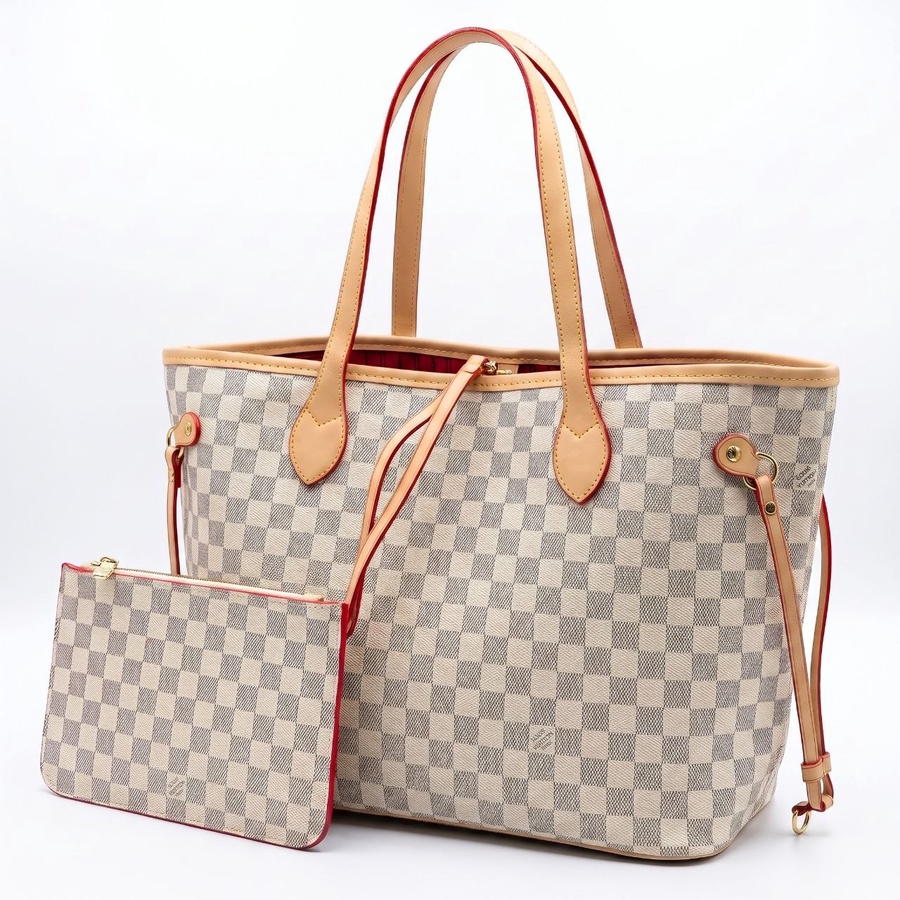 شنطة كتف حريميمستوحاه من  ( Louis Vuitton ) جلد مستورد بنقشه فاخرة مع باوتش مرفق | Demand & Beyond