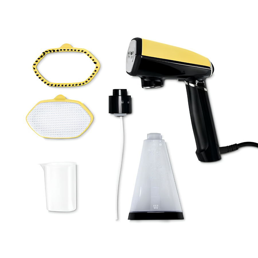 Tchibo, Steaming Brush With Bottle Extension, Yellow and Black