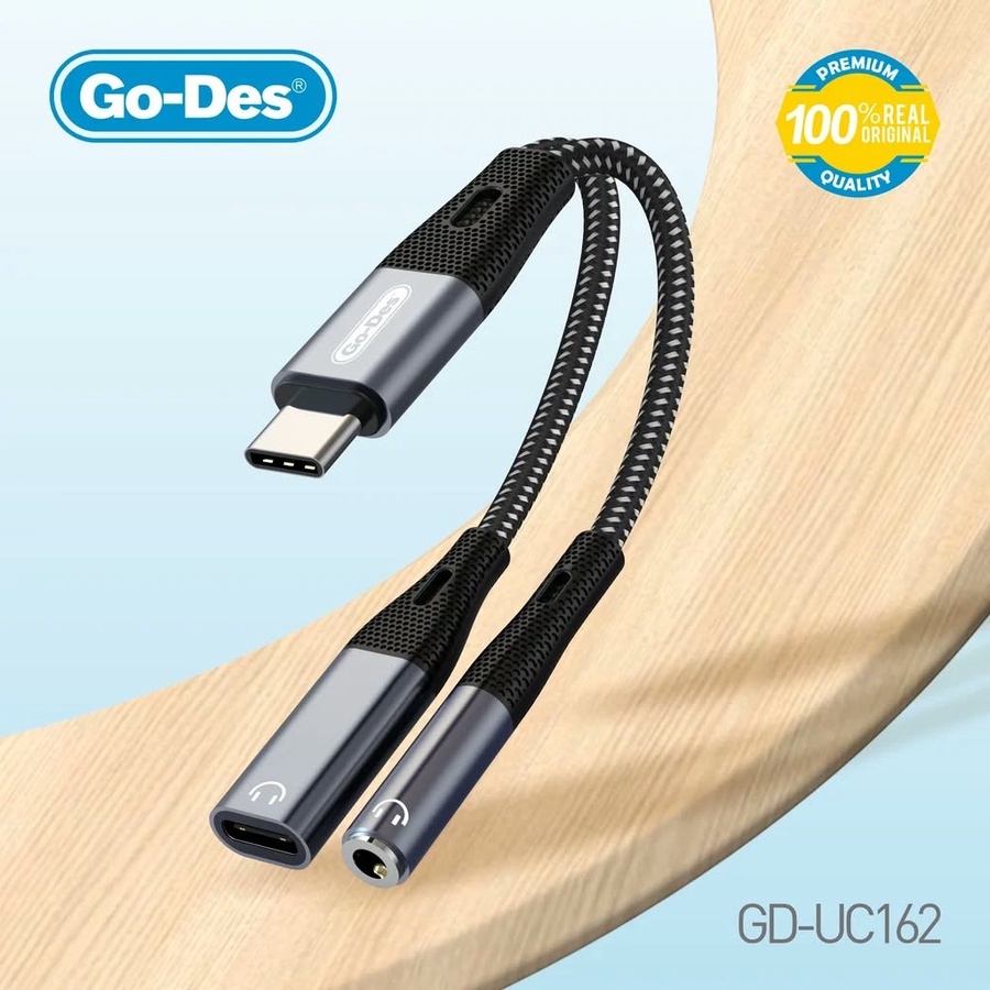  جو - ديس أدابتور  شحن وإستماع في نفس الوقت ( 2 في 1 ) ( 3.5مليميتر )3.5GO-Des Adapter Charging And Listening at the Same Time ( 2 IN 1 ) ( 3.5mm ) GD-UC162 