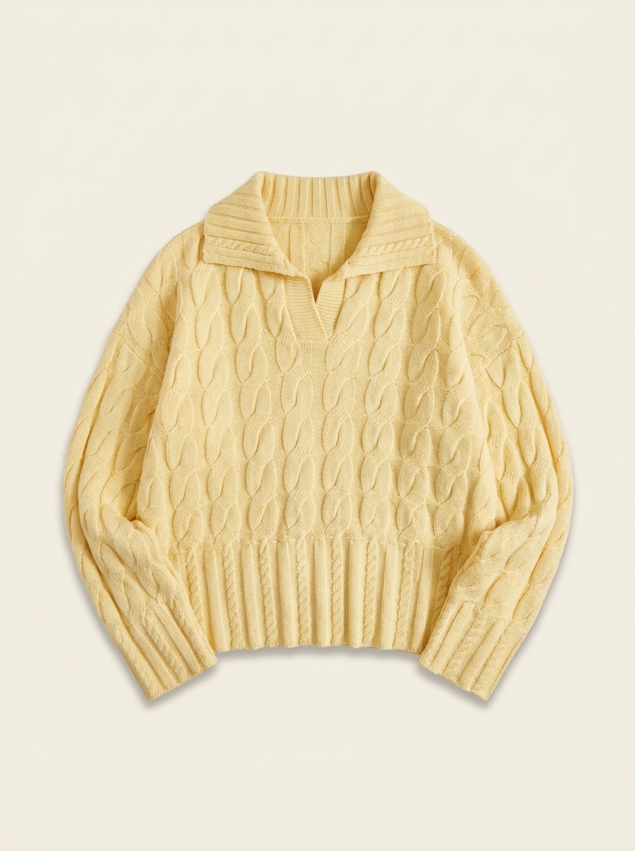 Harbor, Cable Knit Polo