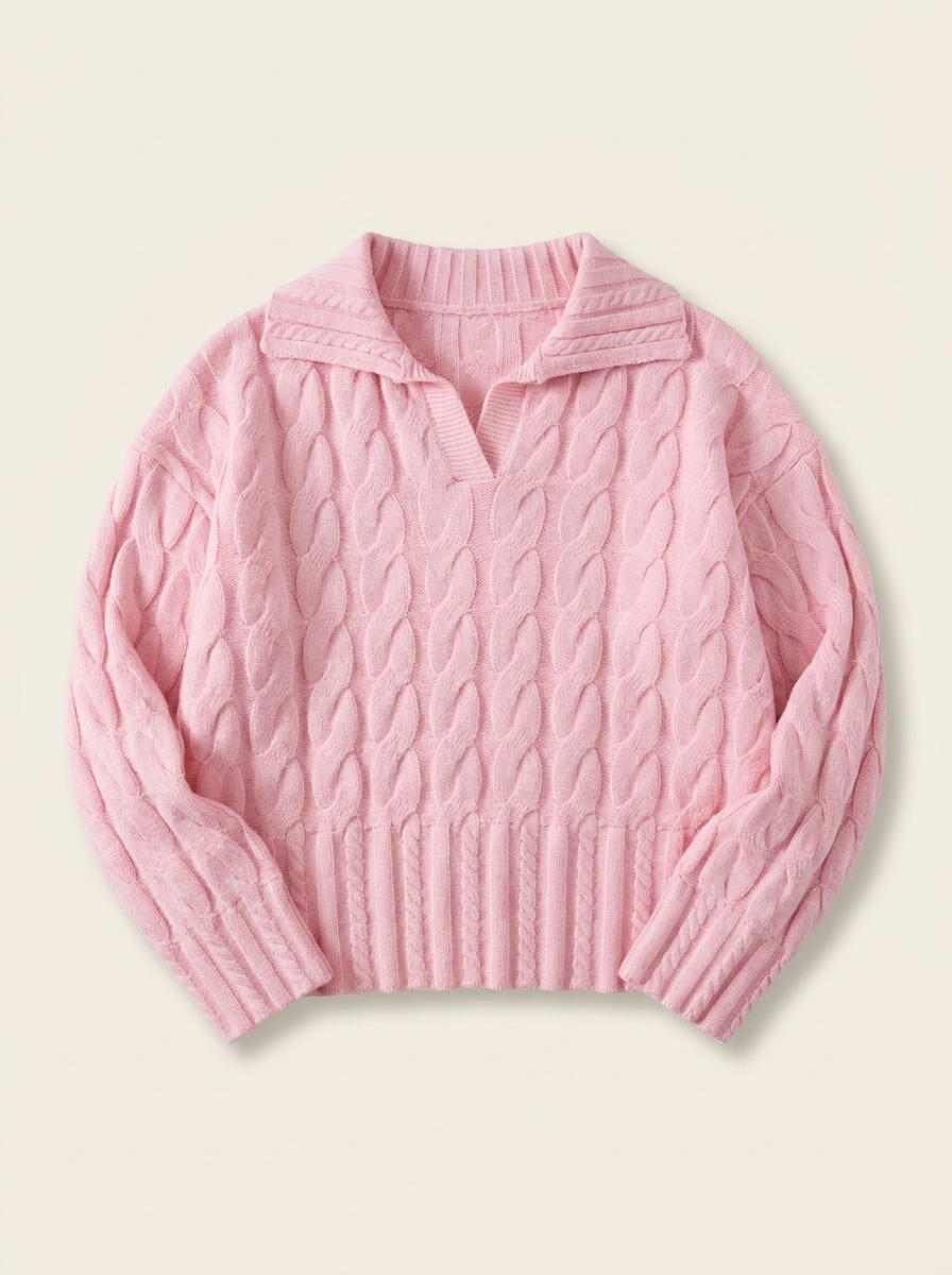 Harbor, Cable Knit Polo