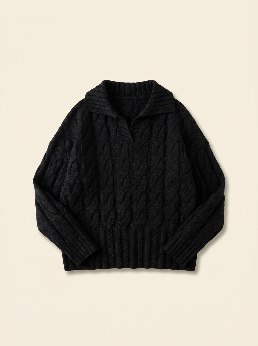 Harbor, Cable Knit Polo