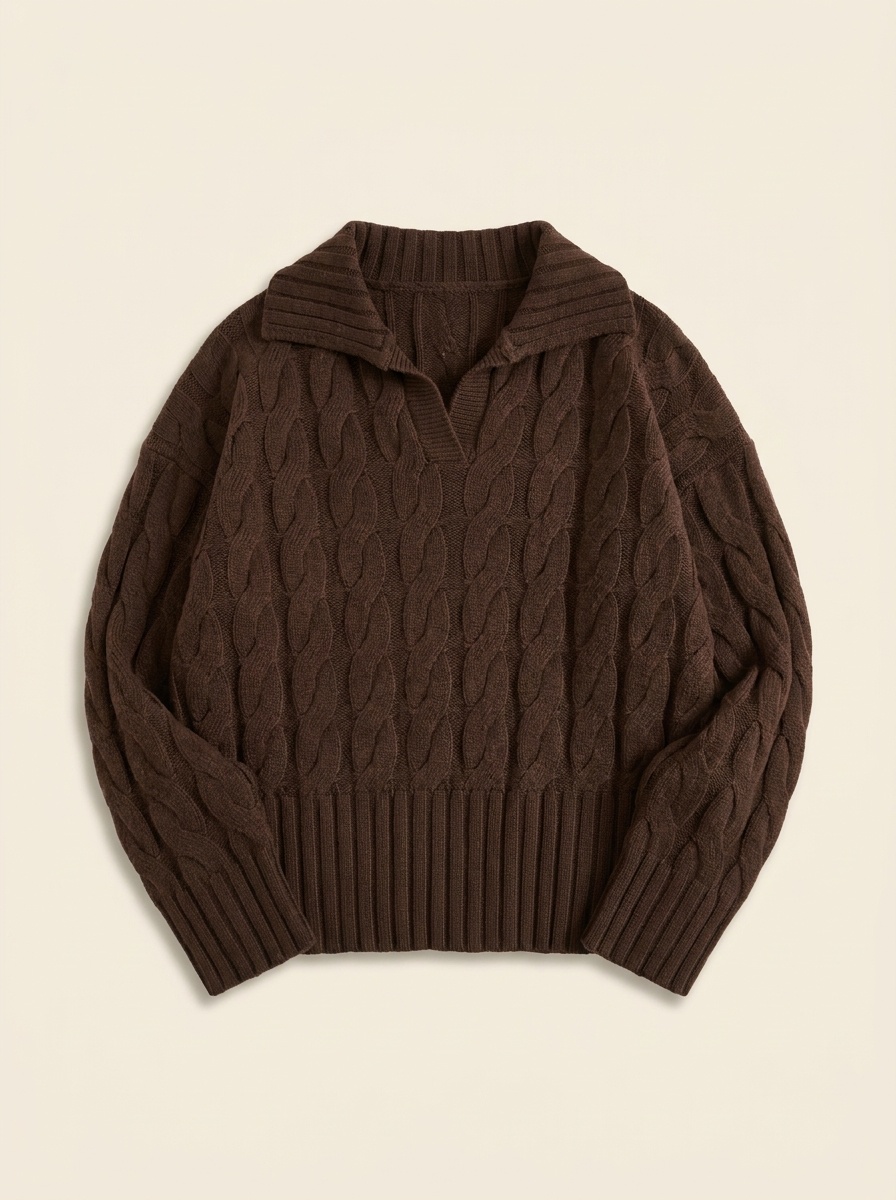 Harbor, Cable Knit Polo