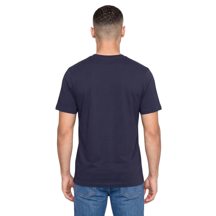 Nautica, Men Crew Neck Short Sleeve Brand Logo T-Shirt, Navy