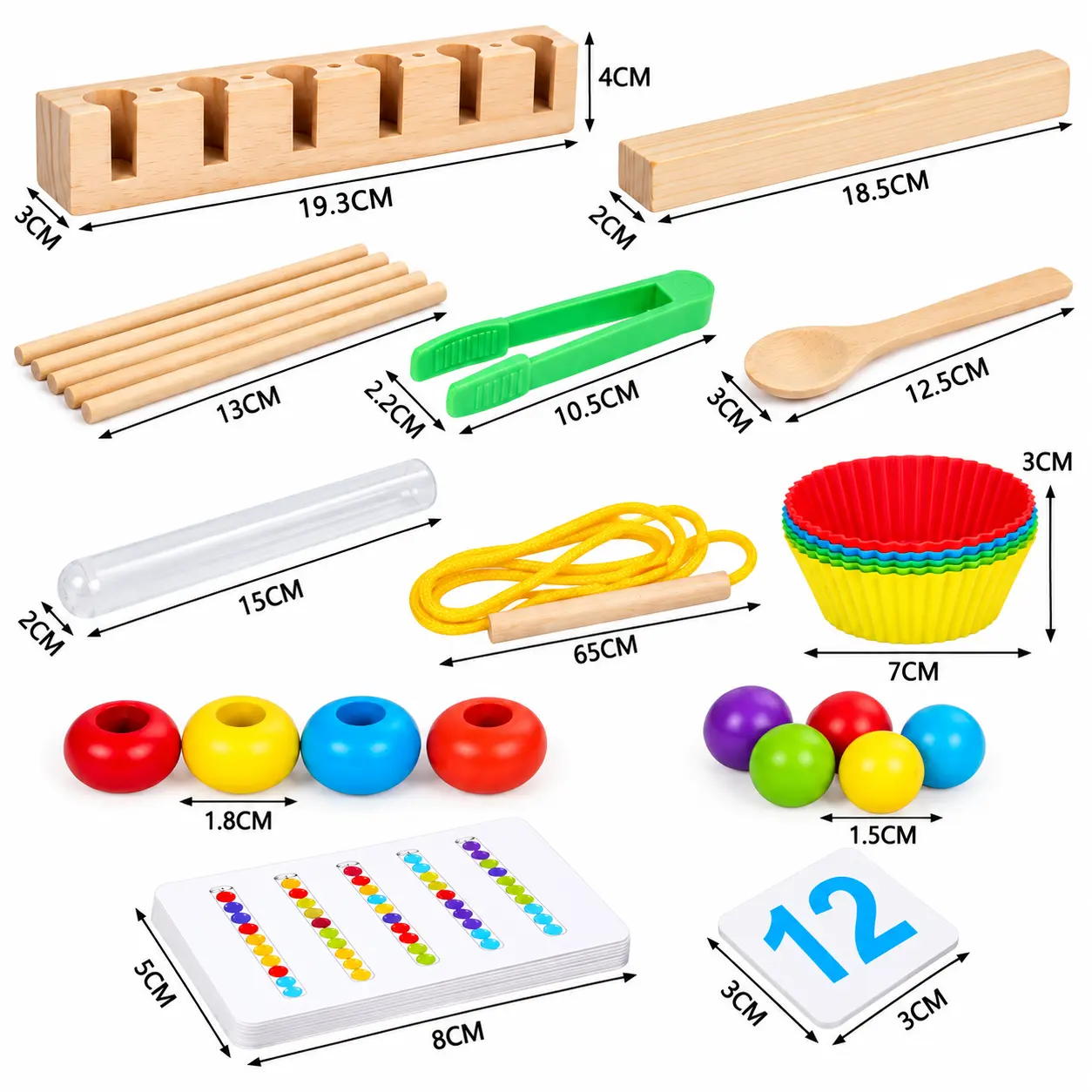 مجموعة  الحساب والتصنيف والمهارات – 5 في 1 | Math, Sorting & Skills Activity Set - 5 in 1