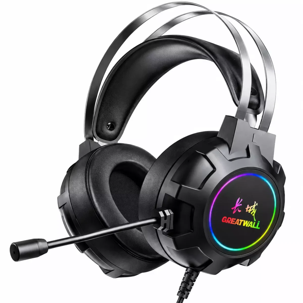 سماعة ألعاب USB بإضاءة RGB من GREATWALL – GWH550 Gaming Headset