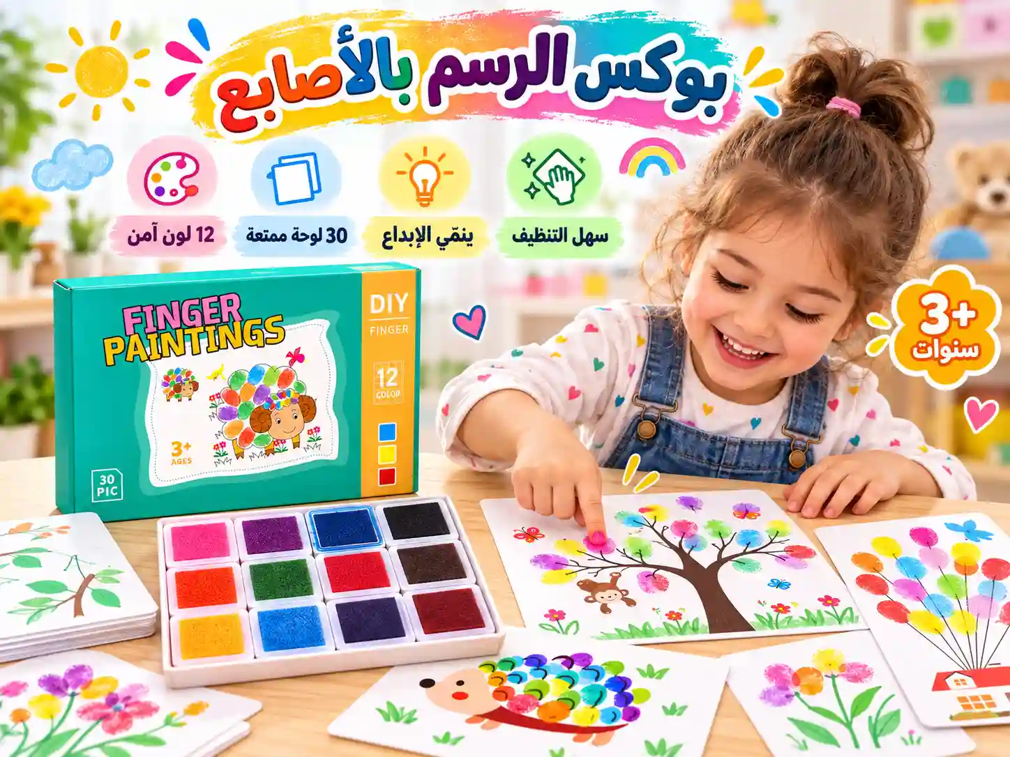 نشاط الرسم بالأصابع للأطفال