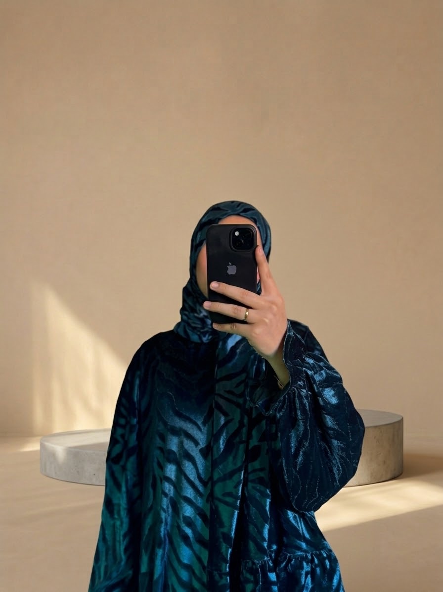 اسدال قطيفه لون بترولي