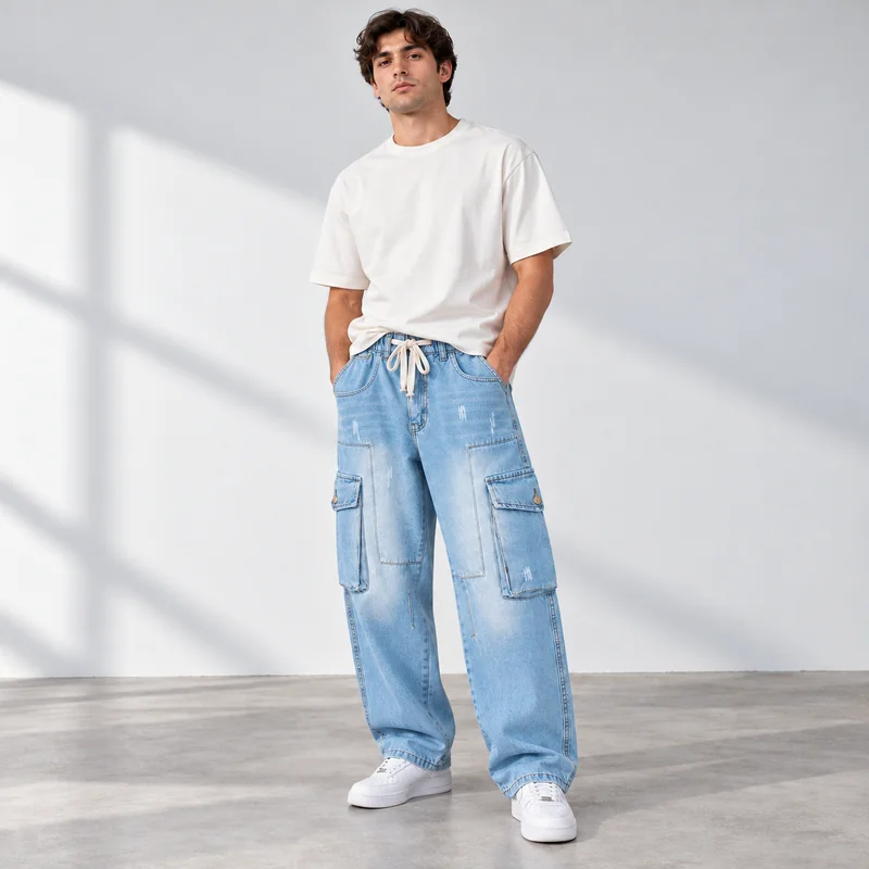 بنطلون Cargo Jeans رجالي