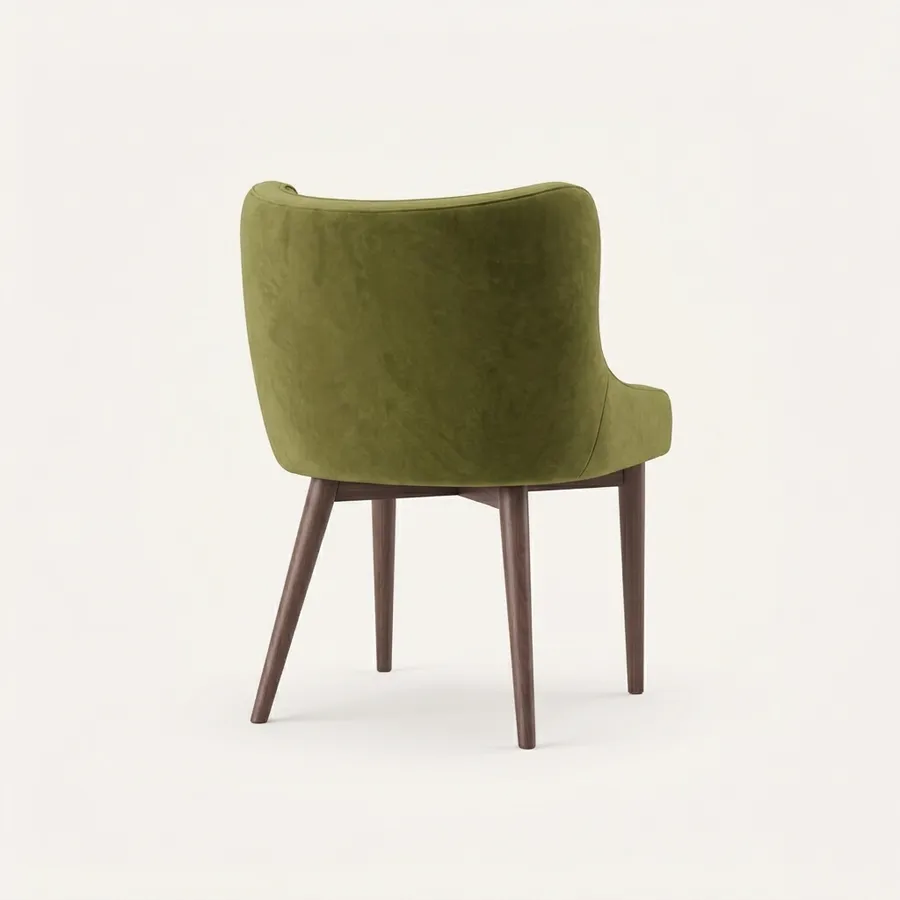 Quilted Velvet Wingback Dining Chair