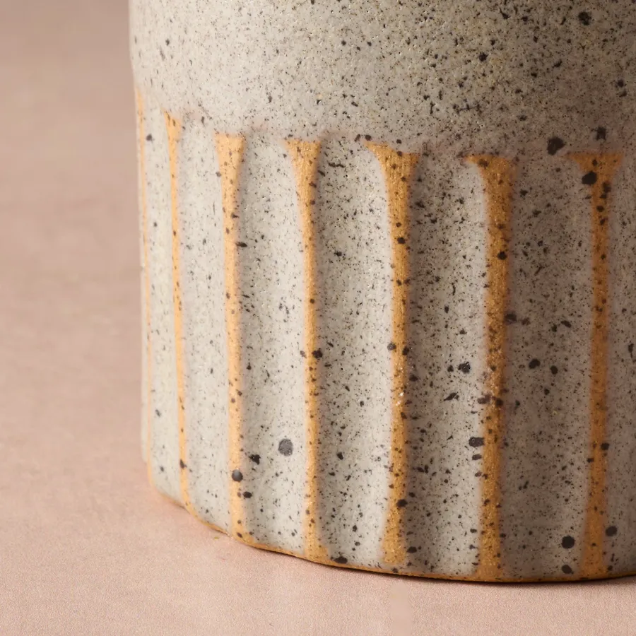 Sundara Fluted Ceramic Vase