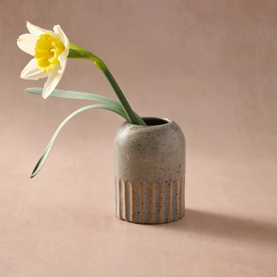 Sundara Fluted Ceramic Vase