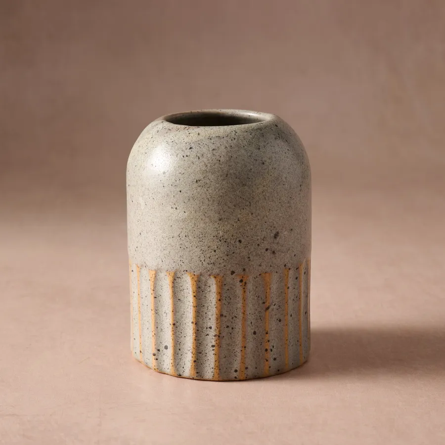 Sundara Fluted Ceramic Vase