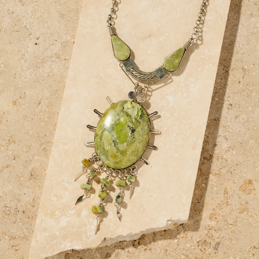 Waca Serpentine Stone Necklace