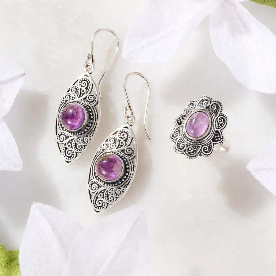 Saroop Amethyst Earrings