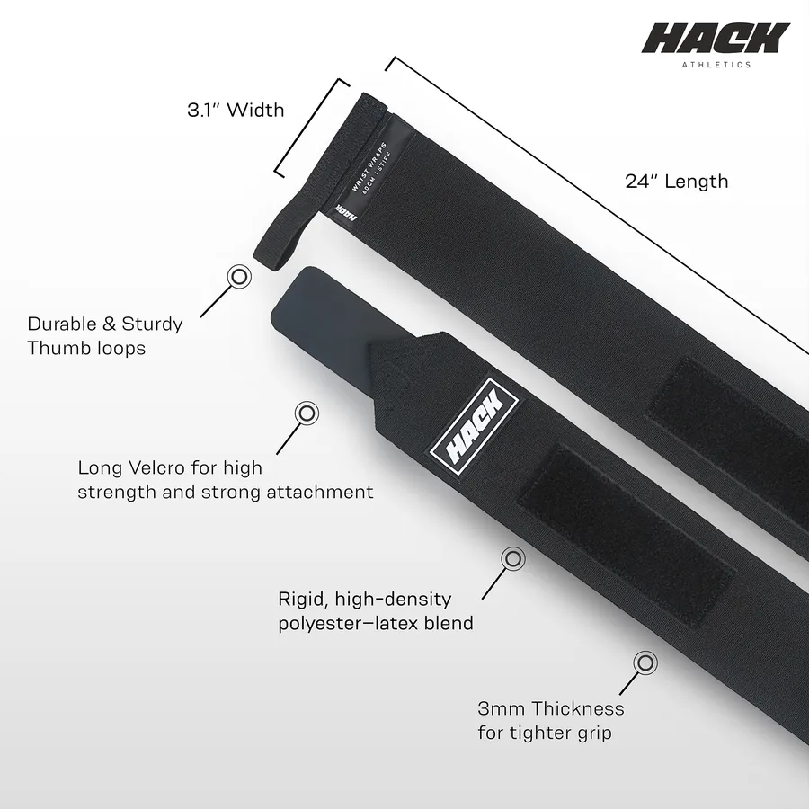 Hack Athletics Professional 24” Wrist Wrap - Stiff