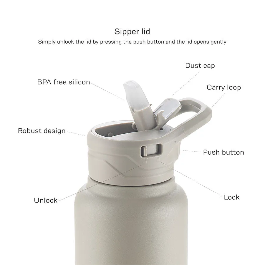Hack Athletics Premium Hydra Water Bottle Beige | 950ML