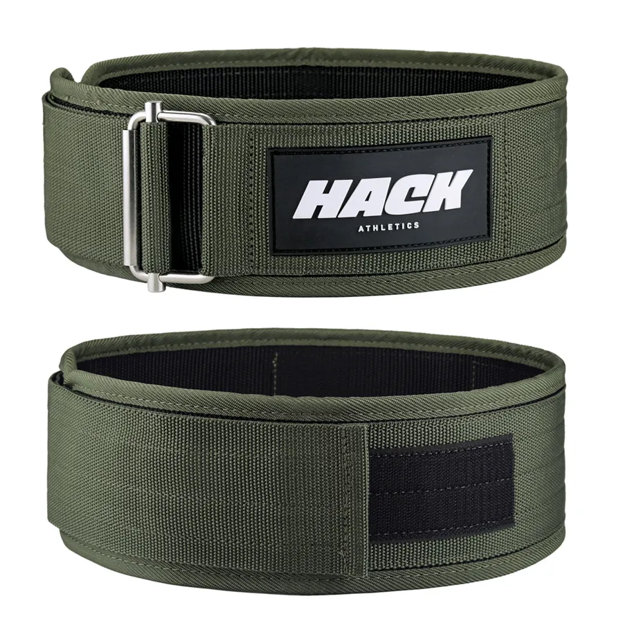 Hack Athletics Premium Quick Locking Weightlifting Belt Green