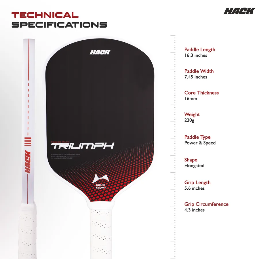 Hack Athletics Triumph Power Core Pickleball Paddle