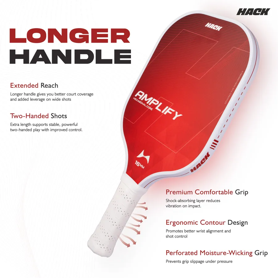 Hack Athletics Amplify Pro Pickleball Paddle Set (2 Paddles with cover , 2 Balls)