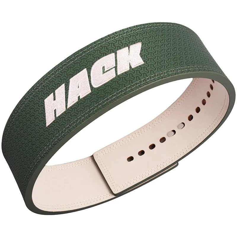 Hack Athletics Premium 13mm Lever Belt Signature Green (2 Claw)