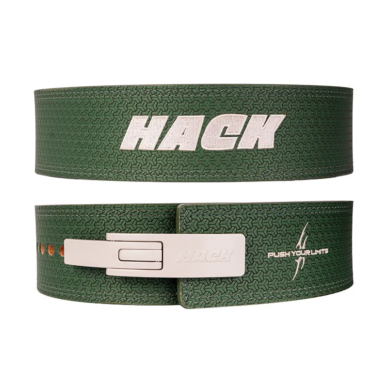 Hack Athletics Premium 13mm Lever Belt Signature Green (2 Claw)