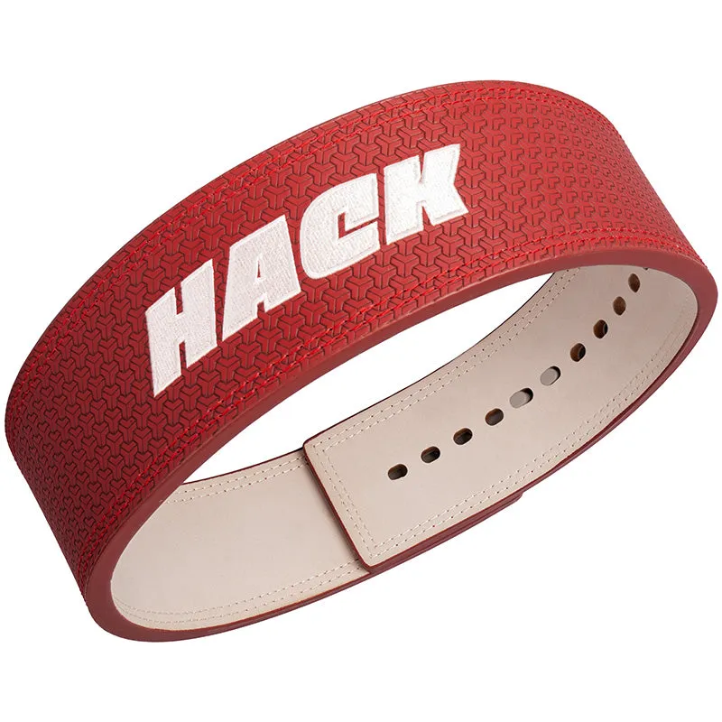 Hack Athletics Premium 13mm Lever Belt Signature Red (2 Claw)