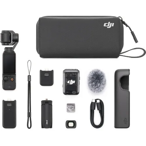 DJI Osmo Pocket 3 Creator Combo 3-Axis Stabilized 4K Handheld Camera with Rotatable Touchscreen