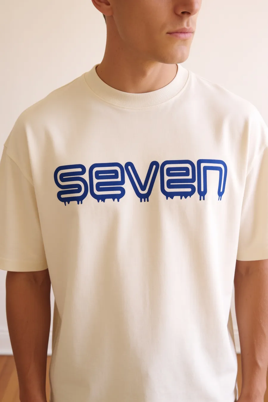 WhiteXBlue Embroidered Seven Tshirt