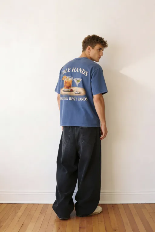 Idle hands blue Tshirt